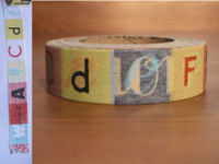 Paper Tape Alphabet bunt 15mm Paper Tape Alphabet bunt 15mm