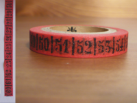 Paper Tape Numbers rot 10mm Paper Tape Numbers rot 10mm