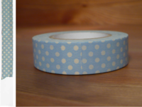 Washi Tape dots light blue 15mm Washi Tape dots light blue 15mm