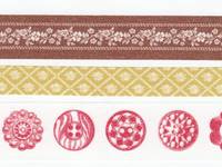 Washi Tape Button brown 3er Set 10+15+20mm Washi Tape Button brown 3er Set 10+15+20mm