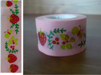Masking Tape Erdbeeren rosa 30mm Masking Tape Erdbeeren rosa 30mm