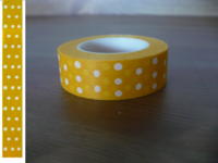 Masking Tape Punkte gelb 15mm Masking Tape Punkte gelb 15mm