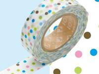 Washi Tape drop blue 15mm Washi Tape drop blue 15mm