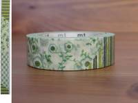 Washi Tape flower green 15mm Washi Tape flower green 15mm