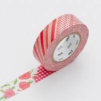 Washi Tape flower red 15mm Washi Tape flower red 15mm