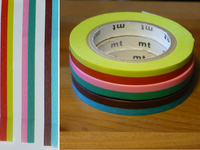 Washi Tape Slim 2tone 3er Set B neon 6mm Washi Tape Slim 2tone 3er Set B neon 6mm