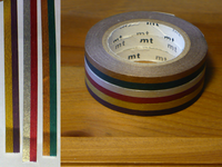 Washi Tape Slim 2tone 3er Set C metallic 6mm Washi Tape Slim 2tone 3er Set C metallic 6mm