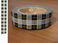 Washi Tape tartan checked gray 15mm Washi Tape tartan checked gray 15mm