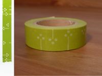 Washi Tape wataboushi green 15mm Washi Tape wataboushi green 15mm
