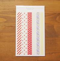 Masking Sticker - red ribbon/flag