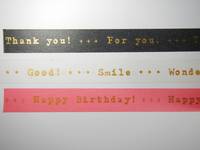 Washi Tape Message gold 3er Set 15mm Washi Tape Message gold 3er Set 15mm
