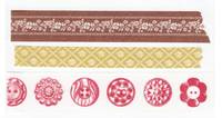 Washi Tape Button brown 3er Set 10+15+20mm