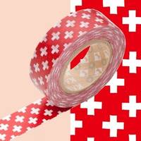 Washi Tape cross red 15mm