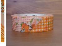 Washi Tape flower orange 15mm