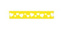 Washi Tape Heart yellow 15mm