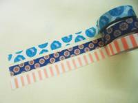 Washi Tape Tulip blue 3er Set 15mm