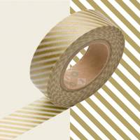 Washi Tape stripe gold 15mm