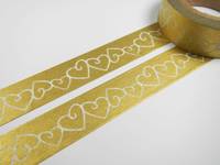 Washi Tape golden hearts 15mm