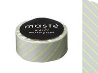 Washi Tape stripes neon yellow 15mm