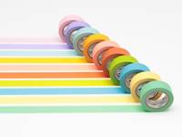 Washi Tape 10er Set uni light color 15mm Washi Tape 10er Set uni light color 15mm