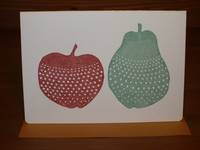 Letterpress folio card M. apple and pear Letterpress folio card M. apple and pear