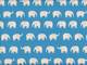 Elefanten groß weiß auf blau