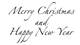 Stempel Merry Christmas and Happy New Year