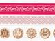 Washi Tape Button red 3er Set 10+15+20mm