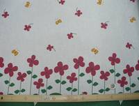 Blumen und Schmetterling rot Blumen und Schmetterling rot