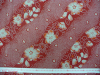 Shibori Blüten rot weiß Shibori Blüten rot weiß