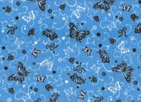 Schmetterling blau double gauze