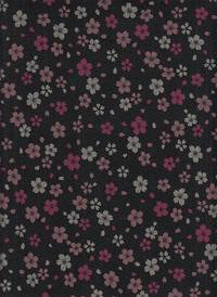 Blüten shibori schwarz