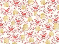 Wrap Sheet - Poster - Bird & Cage Wrap Sheet - Poster - Bird & Cage