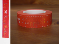 Masking Tape Happy Birthday 15mm