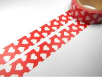 Washi Tape hearts red 15mm