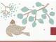Letterpress folio card M. message bird Letterpress folio card M. message bird