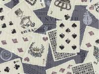 Wachstuch Spielkarten grau Wachstuch Spielkarten grau