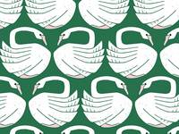 Cotton+Steel On a Spring Day - Loving Swans - Pond Canvas