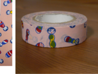 Washi Tape kokeshichan baby pink 15mm Washi Tape kokeshichan baby pink 15mm
