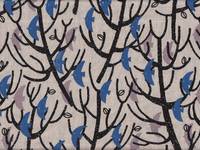 Vögel im Baum blau Vögel im Baum blau