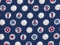 Anker Punkte blau double gauze Anker Punkte blau double gauze