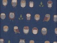 Eulen dunkelblau Eulen dunkelblau