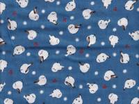 Wintervogel blau double gauze Wintervogel blau double gauze