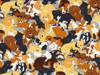 Hunde hellblau Hunde hellblau