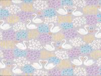 Schwäne grau double gauze Schwäne grau double gauze