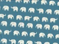 Elefanten groß weiß auf blau Elefanten groß weiß auf blau
