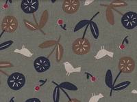 Flower & Bird moss gray Flower & Bird moss gray