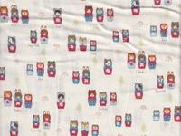 Matroschka Tiere creme double gauze Matroschka Tiere creme double gauze