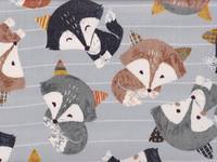 Big Animal - Fox gray double gauze Big Animal - Fox gray double gauze