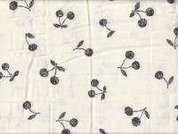 Kirschen weiß double gauze Kirschen weiß double gauze